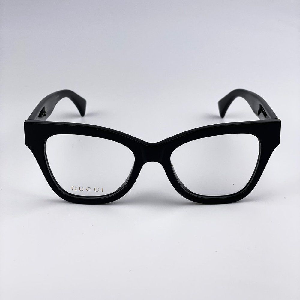 Gucci GG1133O 003 Eyeglasses Shiny Black Cat Eye Women LOGO - Picture 5 of 10